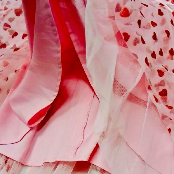 NWT Small Dolls Kill Sugar Thrillz Heavenly Affair Tulle Heart Flocked Babydoll - Picture 13 of 16